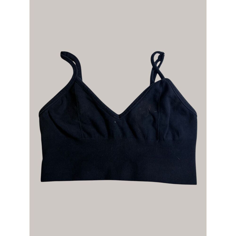 Alo Yoga Seamless Delight Bralette Women's S/M Black Sports Bra